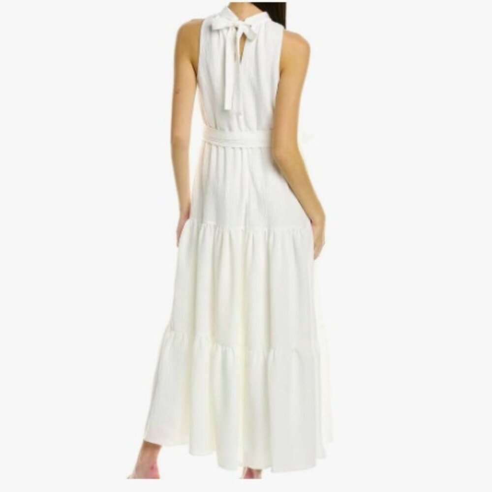 Anne Klein Men's Tiered Tie Neck Maxi - Picture 2 of 6